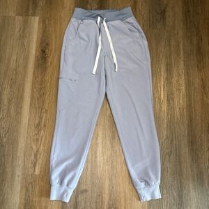 FIGS Zamora‎ Jogger Scrub Pants Women's XXS/P Vapor Blue Cargo Utility Nursing